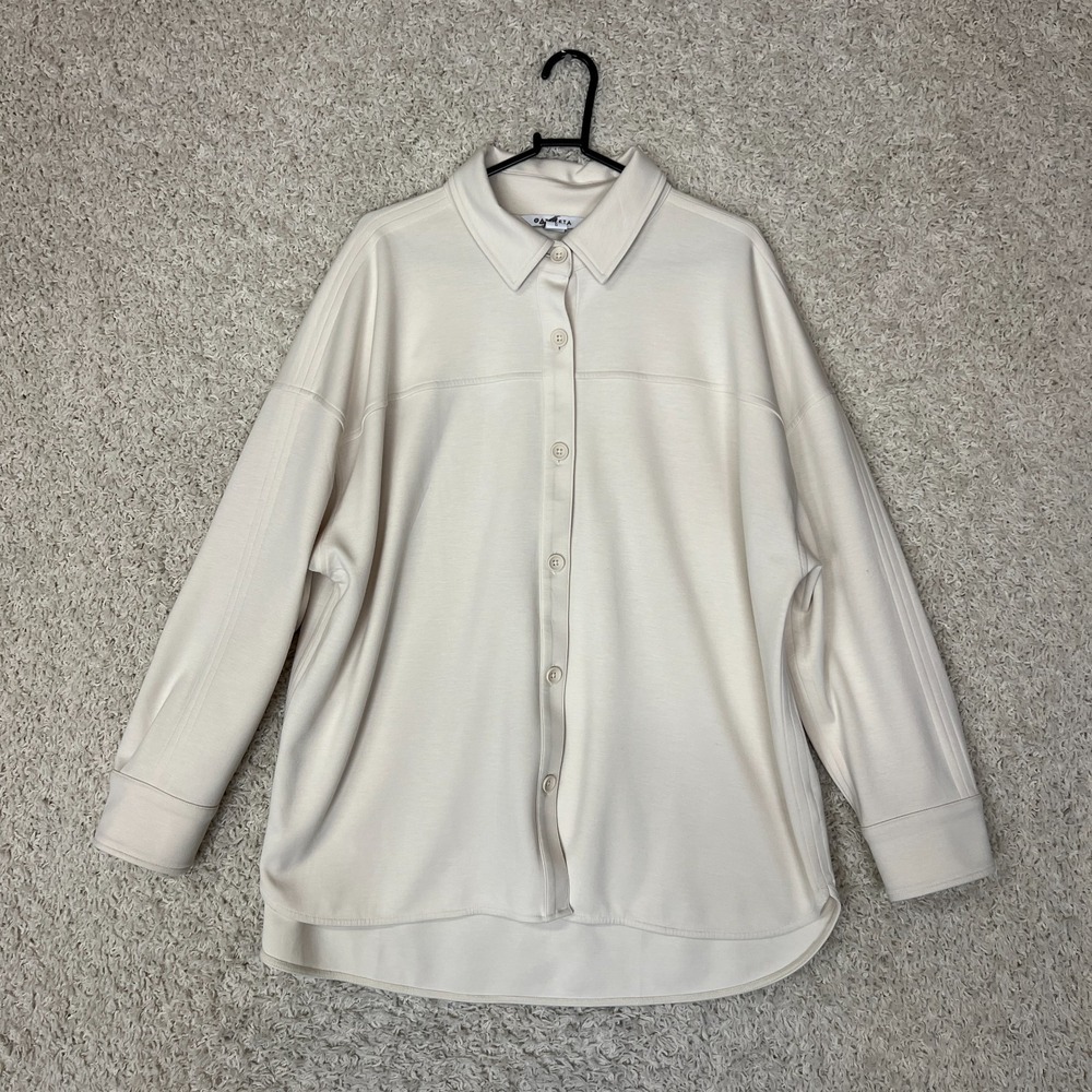 Athleta Allure Shirt Jacket Womens Large Button Down Casual Athleisure Basic